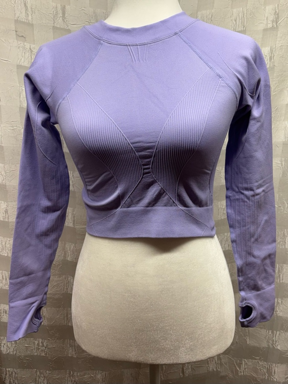 Purple active wear outfit